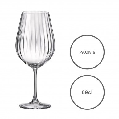 Conunto 6 copos BOHEMIA SARAH WATERFALL Conunto 6 copos BOHEMIA SARAH WATERFALL