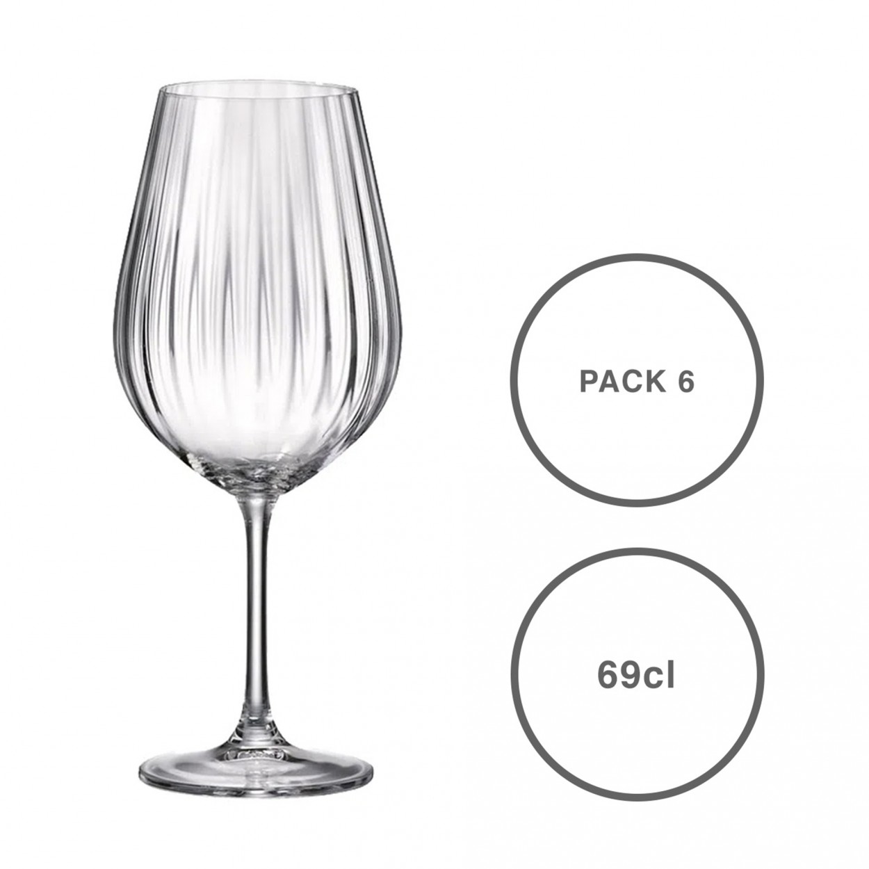 Conunto 6 copos BOHEMIA SARAH WATERFALL