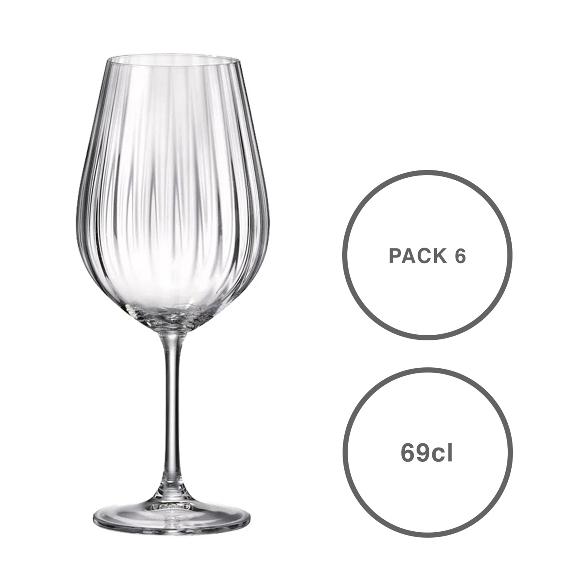 Conunto 6 copos BOHEMIA SARAH WATERFALL