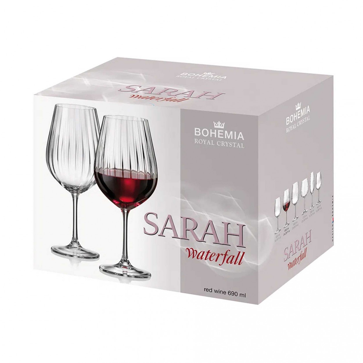 Conunto 6 copos BOHEMIA SARAH WATERFALL