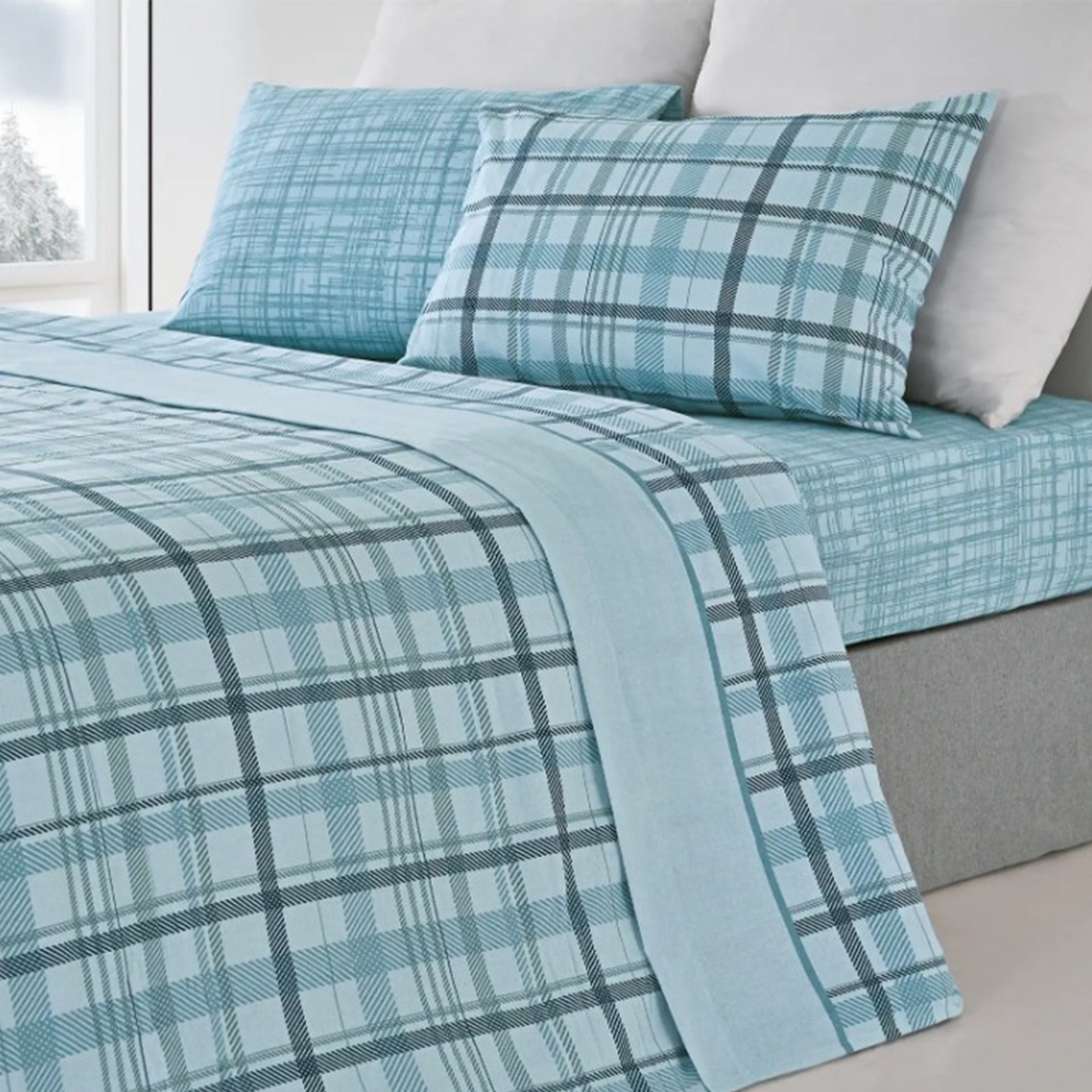 Jogo cama flanela JOM Xadrez