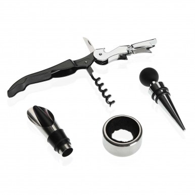 Conjunto 4 acessórios vinhos JOM 2122-0107 Conjunto 4 acessórios vinhos JOM 2122-0107