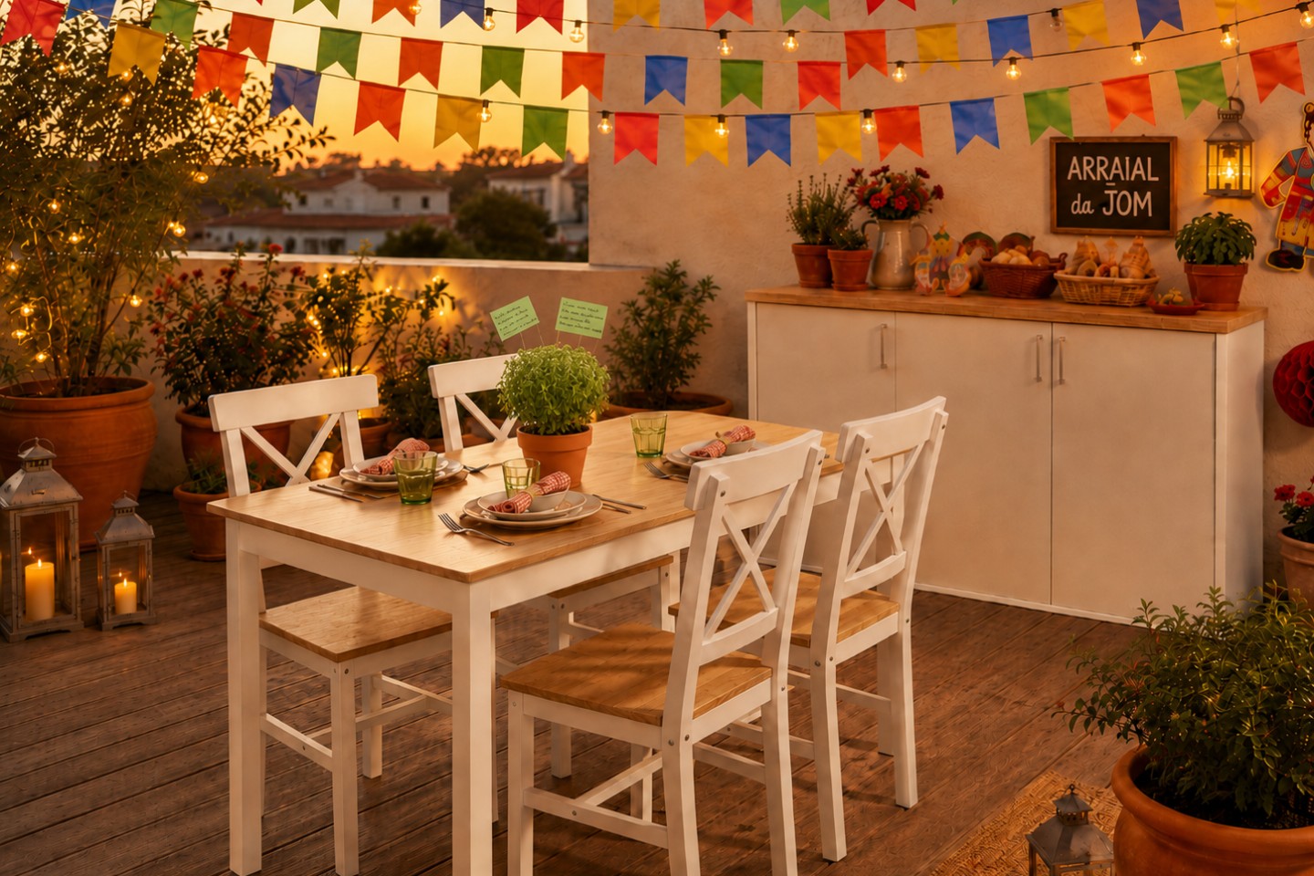 Ideias para criar um arraial em casa com mais conforto e conv�vio