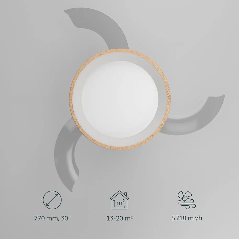 Ventoinha teto com luz EGLO 35222 TORREYA