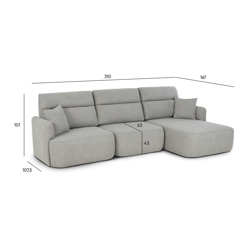 Sof� com Chaise Longue JOM KODA