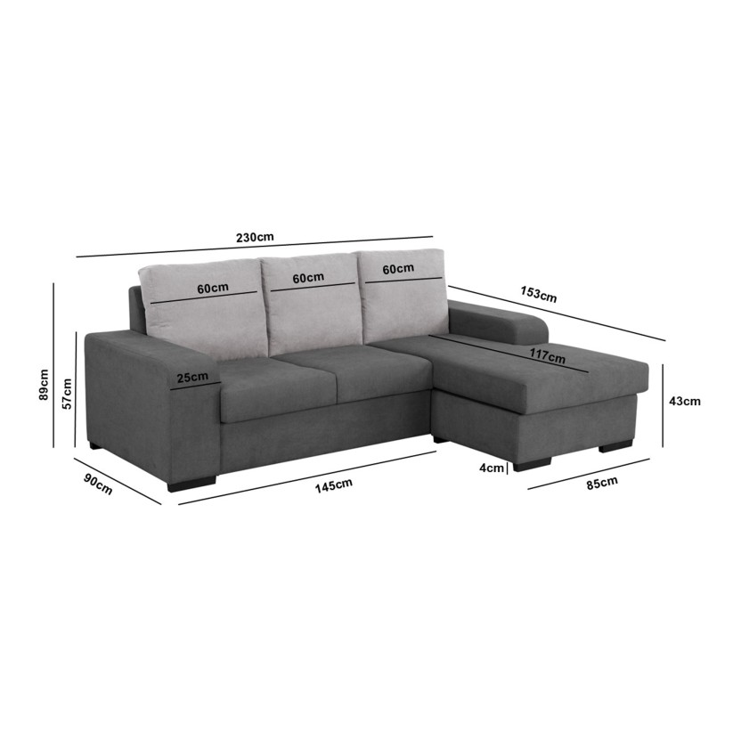 Sof� com Chaise longue JOM Henry