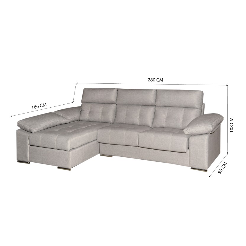 Sof� com Chaise JOM Monaco 275